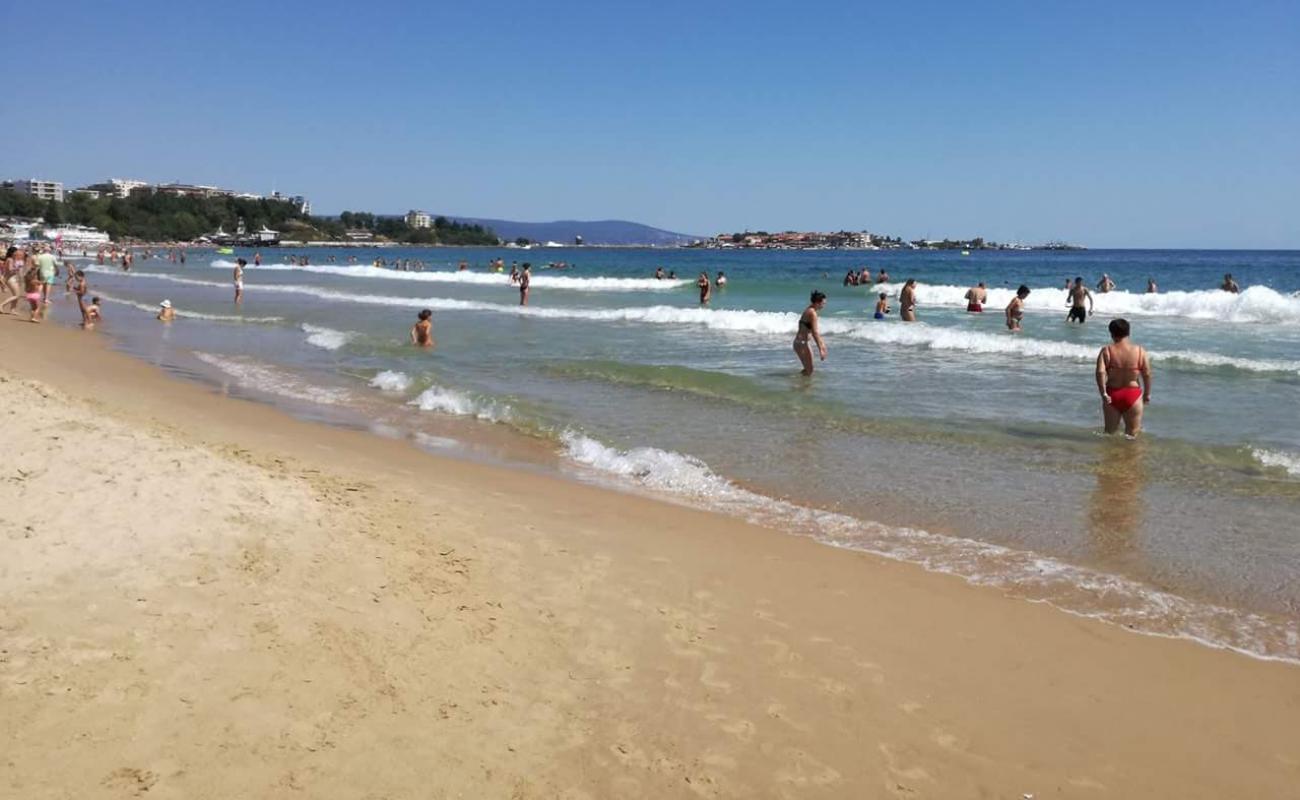 Nessebar nude Beach'in fotoğrafı i̇nce beyaz kum yüzey ile