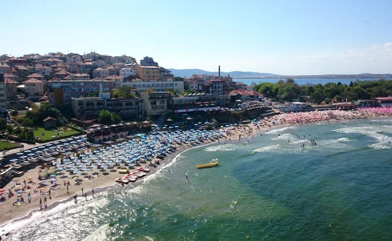 Sozopol beach'in fotoğrafı parlak ince kum yüzey ile