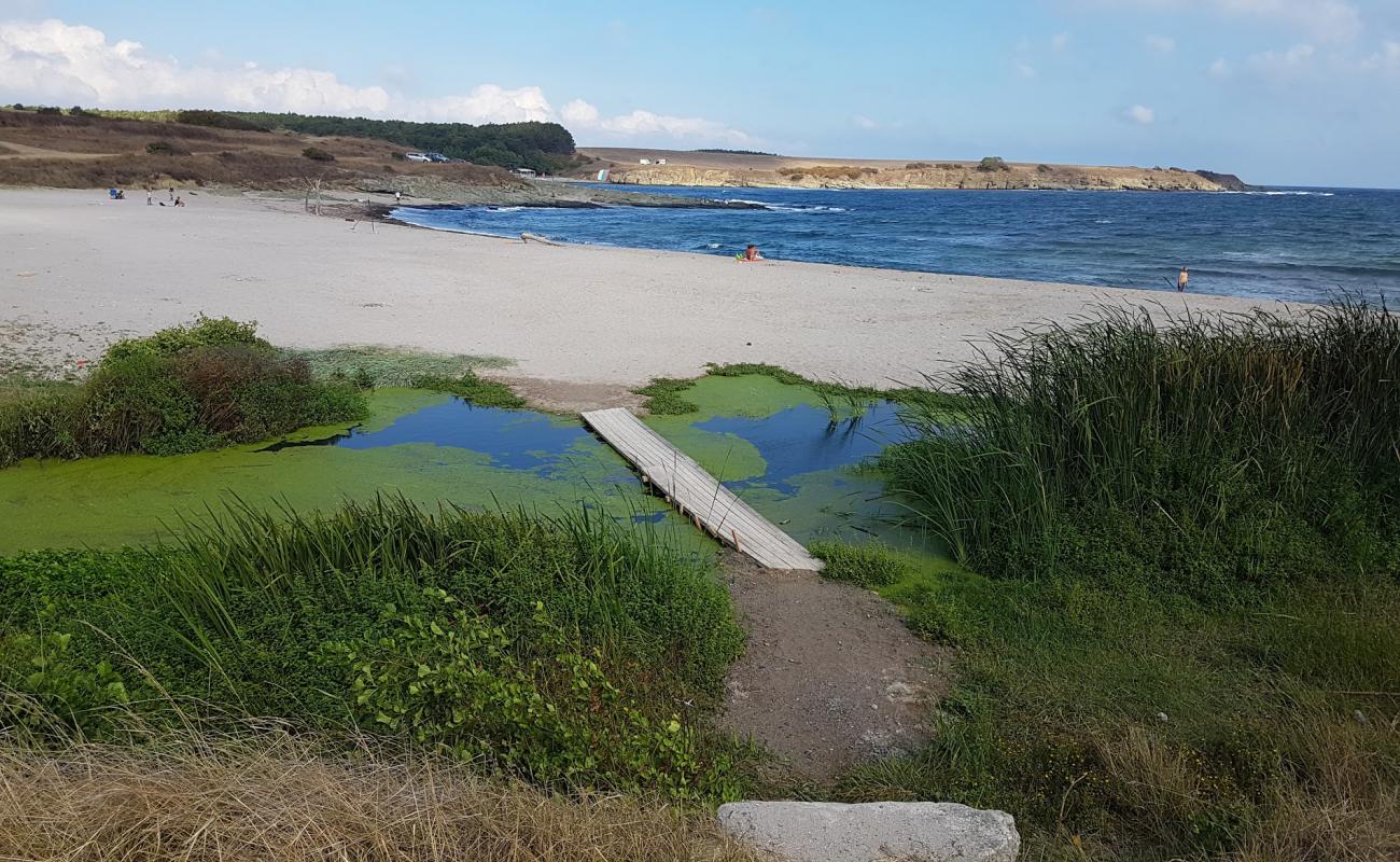 Tsarevo beach North'in fotoğrafı parlak kum yüzey ile