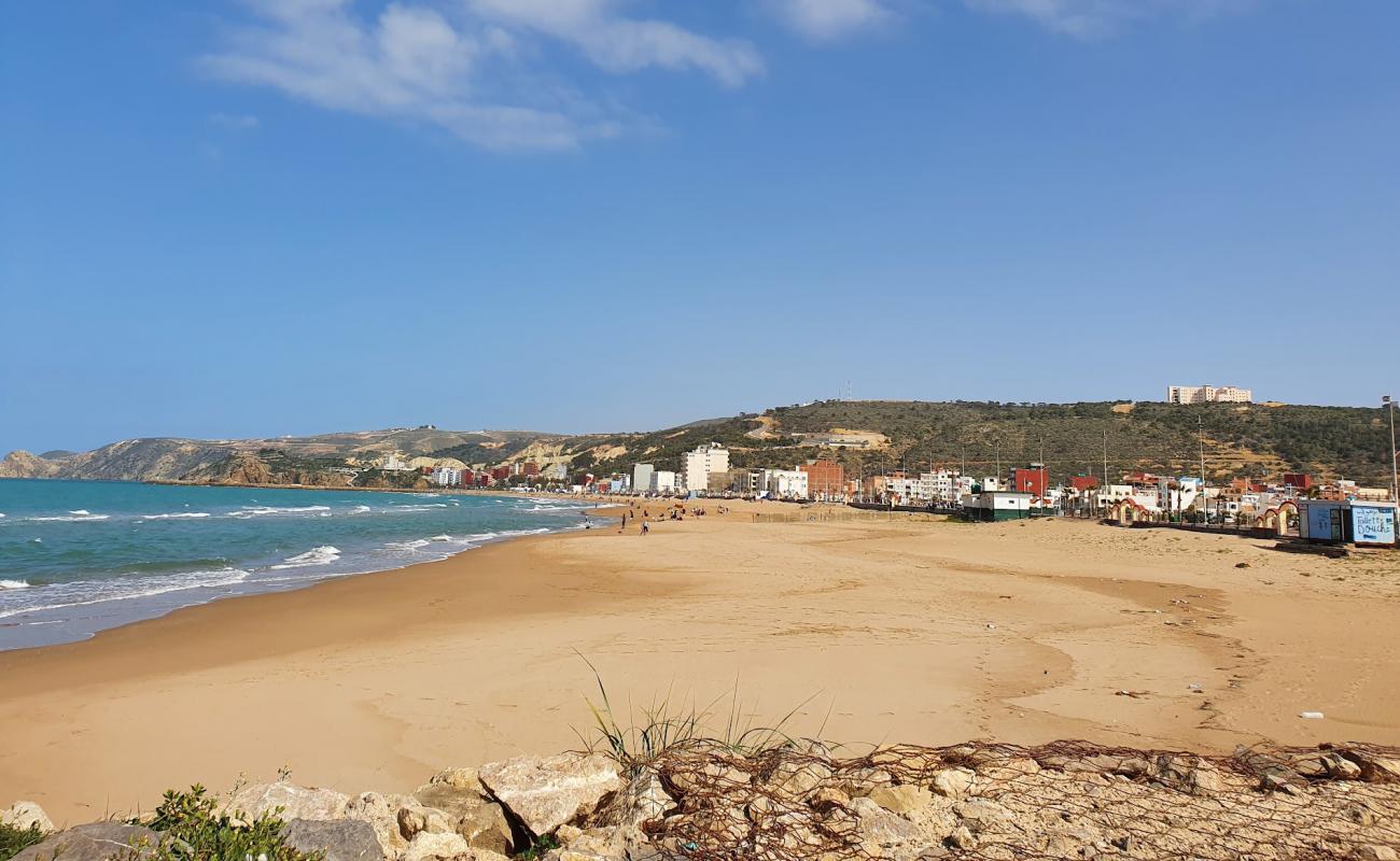Plage de Marsa Ben Mhidi'in fotoğrafı i̇nce bej kum yüzey ile