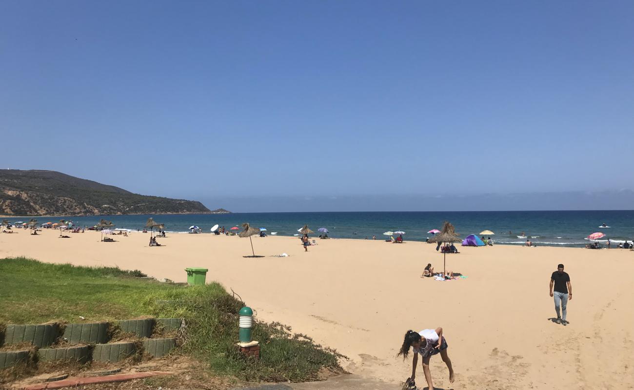 Plage les Andalouses'in fotoğrafı i̇nce bej kum yüzey ile