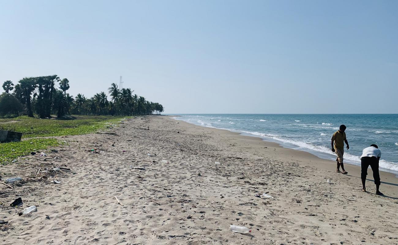 Kovalam Beach'in fotoğrafı açık bej kum yüzey ile