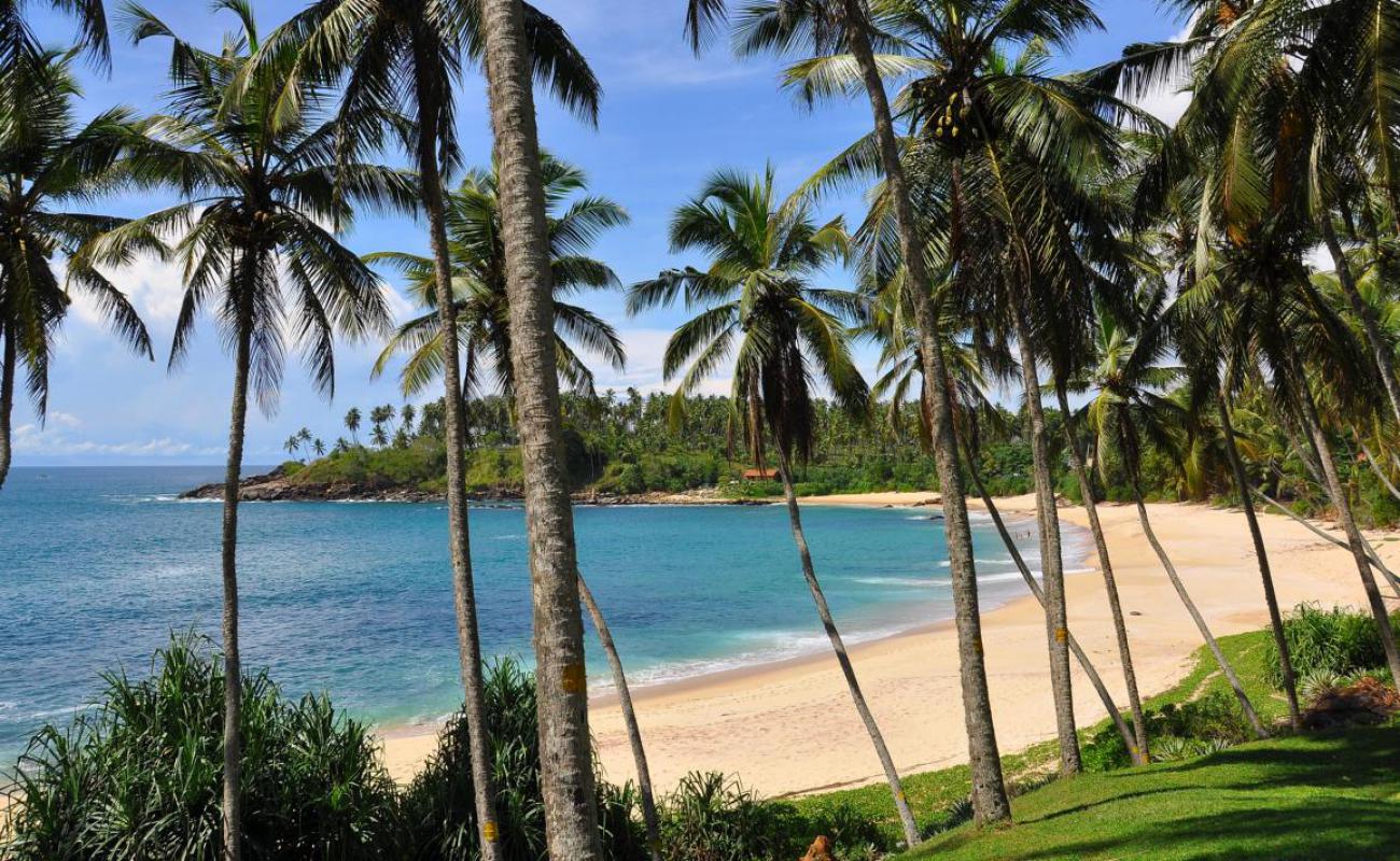 Red Beach'in fotoğrafı açık bej kum yüzey ile