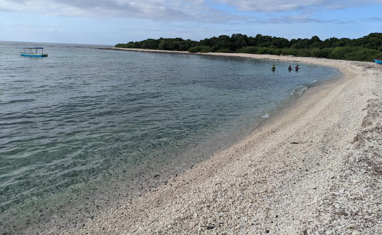 Plage Gountsini'in fotoğrafı küçük bej çakıl yüzey ile