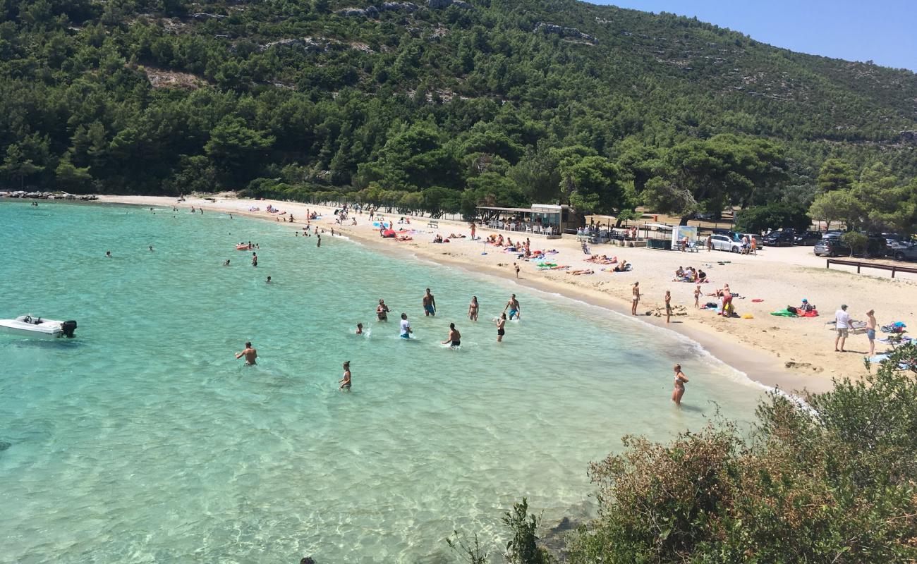 Prapratno beach'in fotoğrafı parlak kum yüzey ile