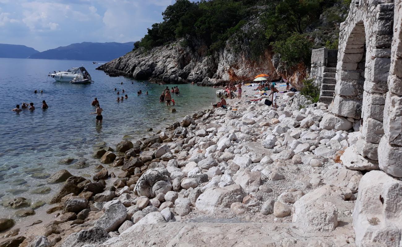 Dragozetici beach'in fotoğrafı beyaz çakıl taş yüzey ile