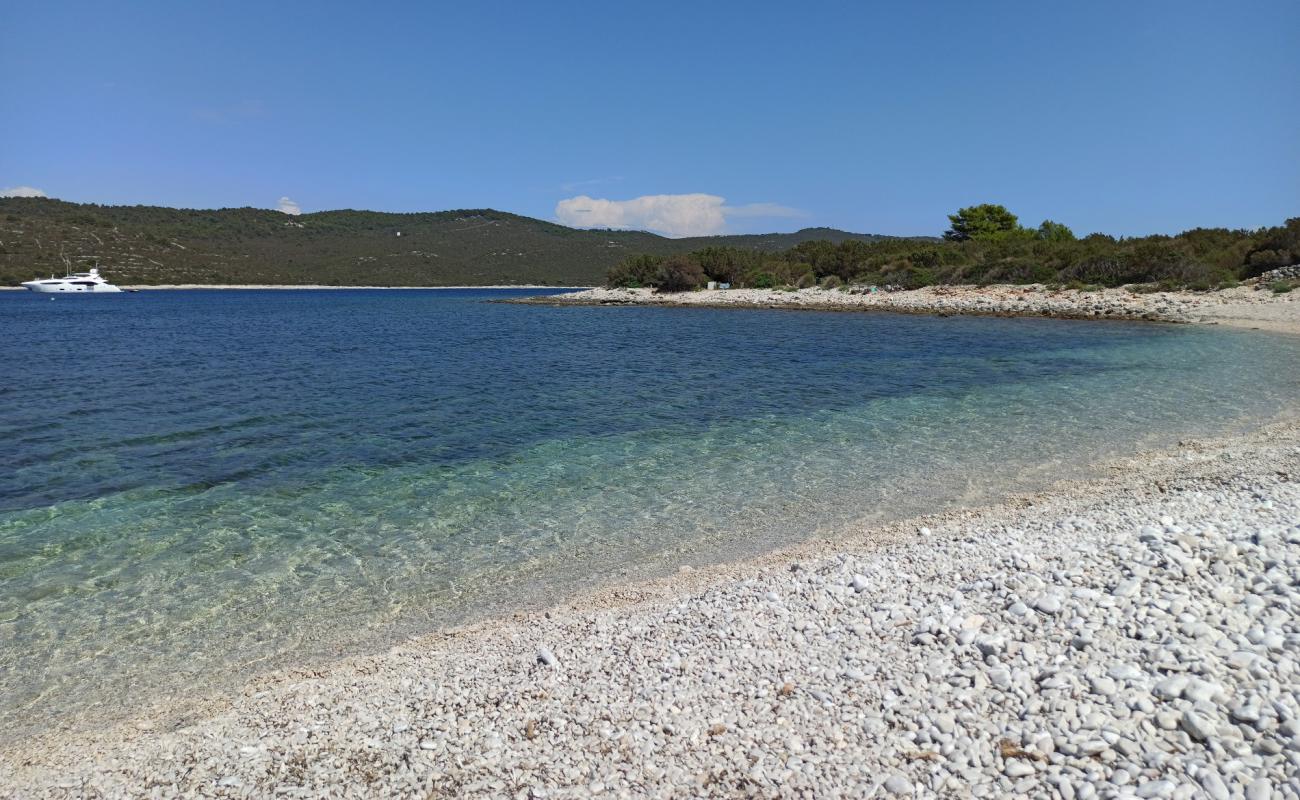 Lopata beach'in fotoğrafı beyaz çakıl taş yüzey ile