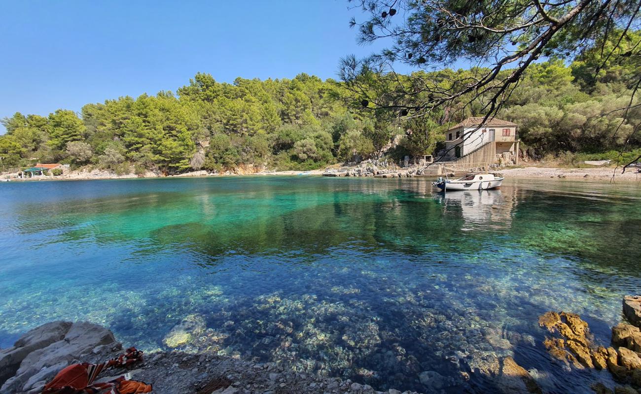 Krucica beach'in fotoğrafı bej çakıl yüzey ile