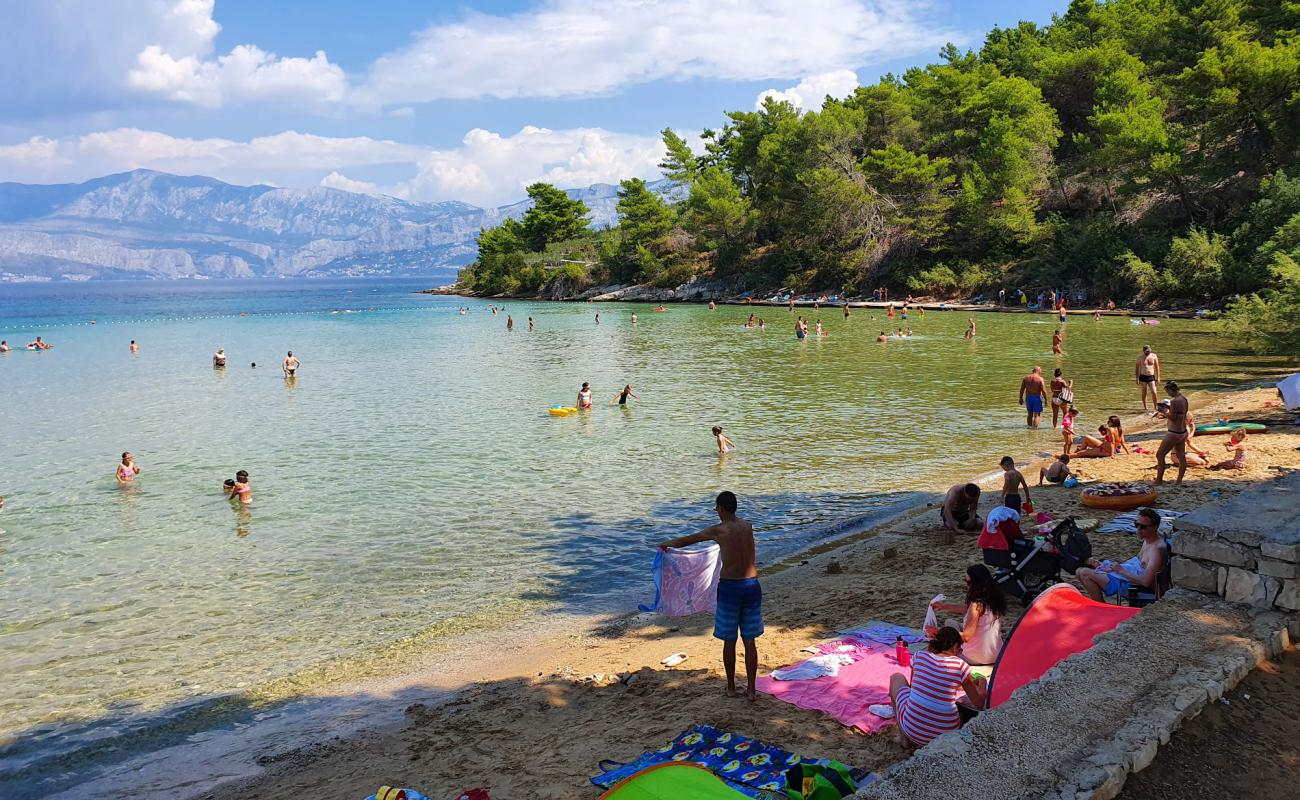 Lovrecina beach'in fotoğrafı kahverengi kum yüzey ile