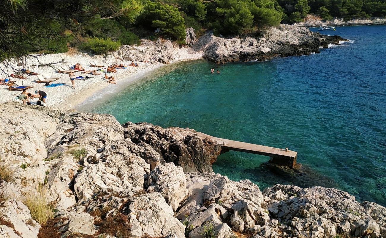 Mekicevica beach'in fotoğrafı beyaz çakıl taş yüzey ile