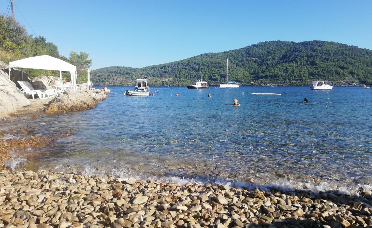 Mikulina Luka beach'in fotoğrafı hafif çakıl yüzey ile