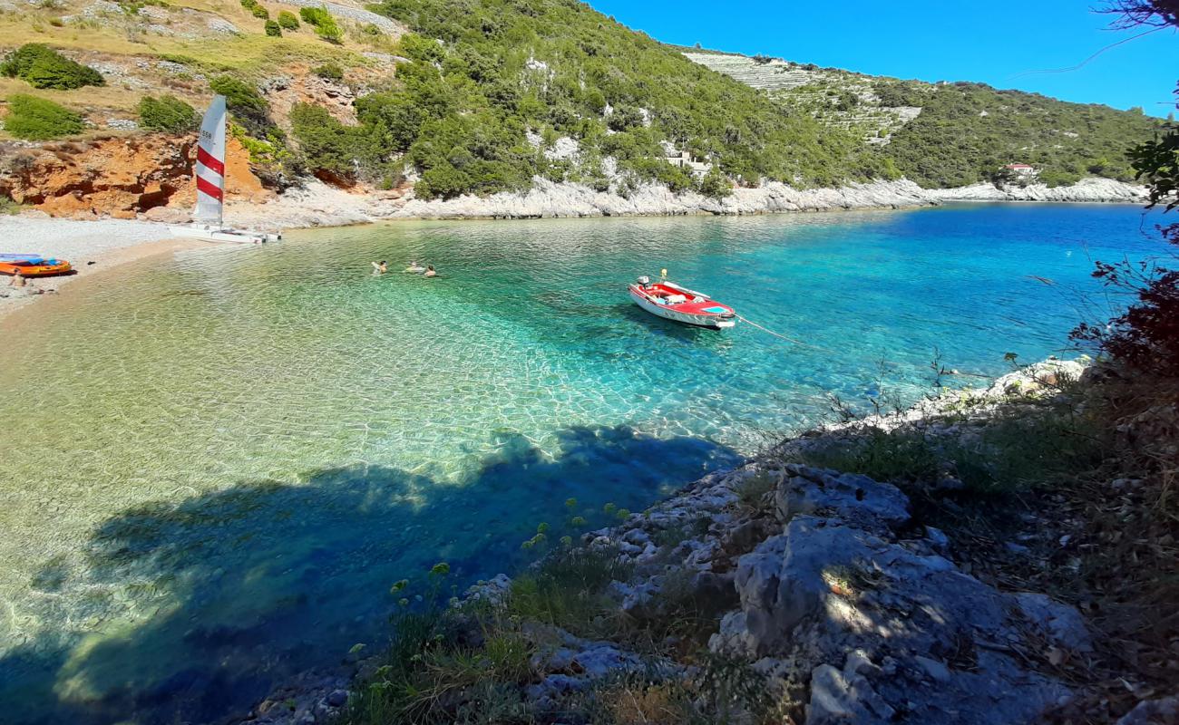 Pavja Luka'in fotoğrafı beyaz çakıl taş yüzey ile