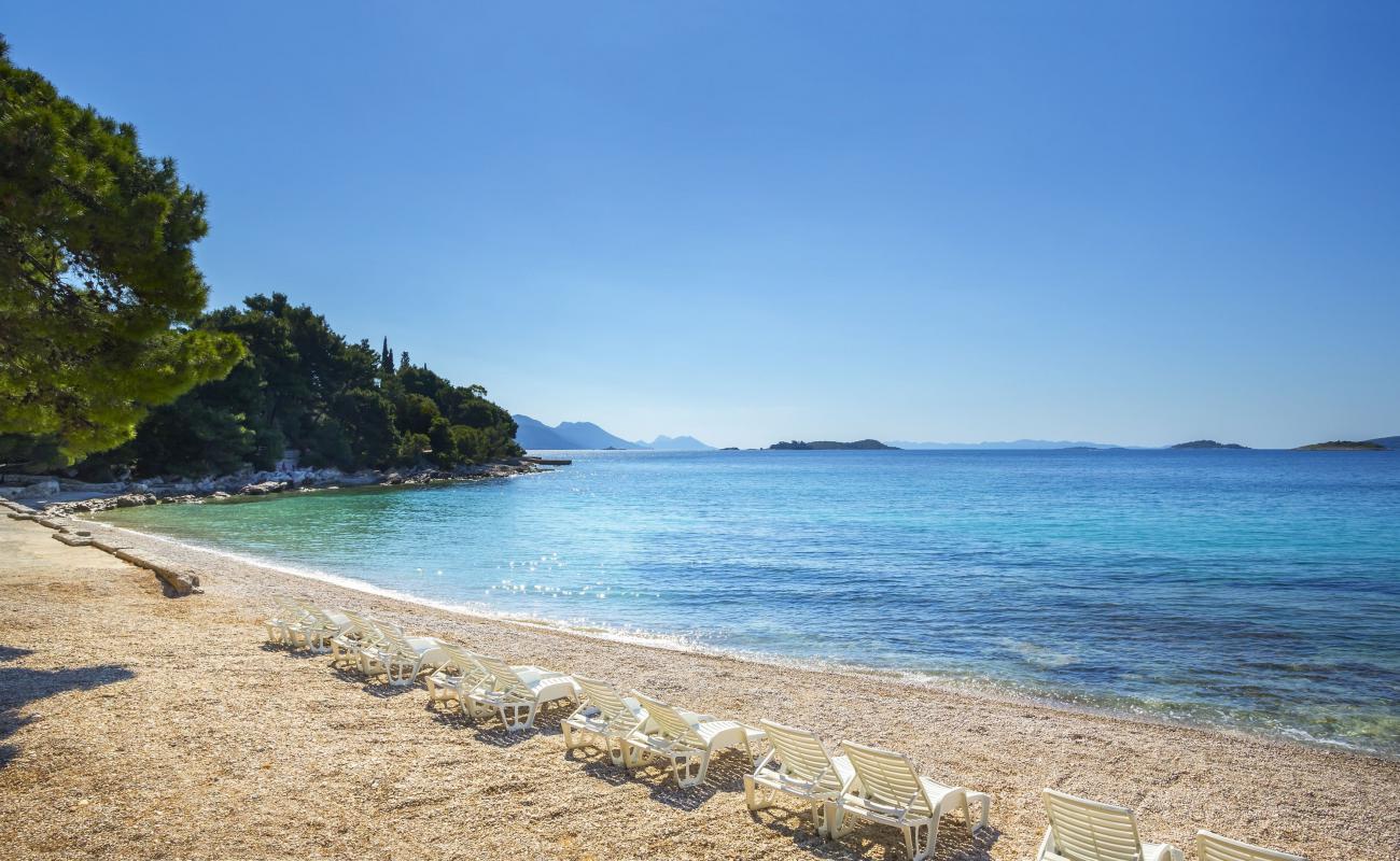 Bacva beach'in fotoğrafı hafif ince çakıl taş yüzey ile