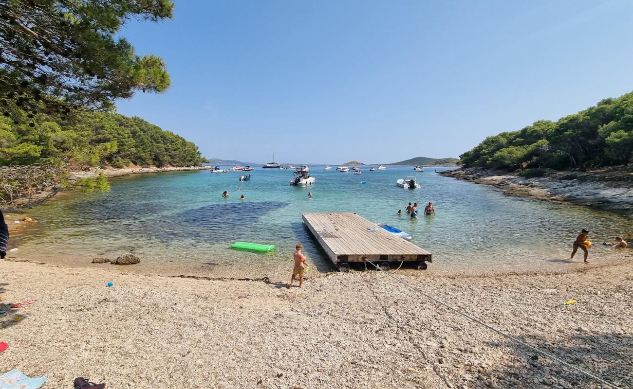 Kranje Beach, Vrgada'in fotoğrafı taşlar yüzey ile