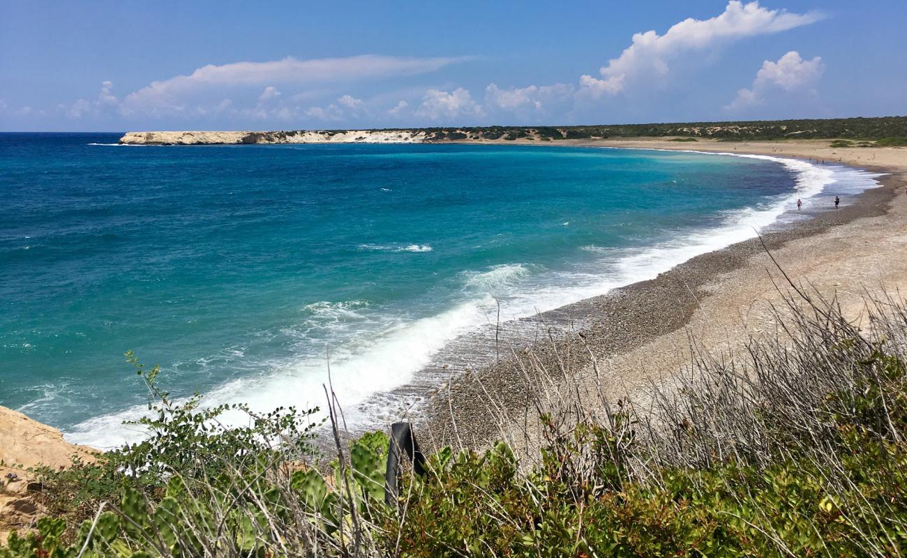 Lara beach South'in fotoğrafı açık bej kum yüzey ile