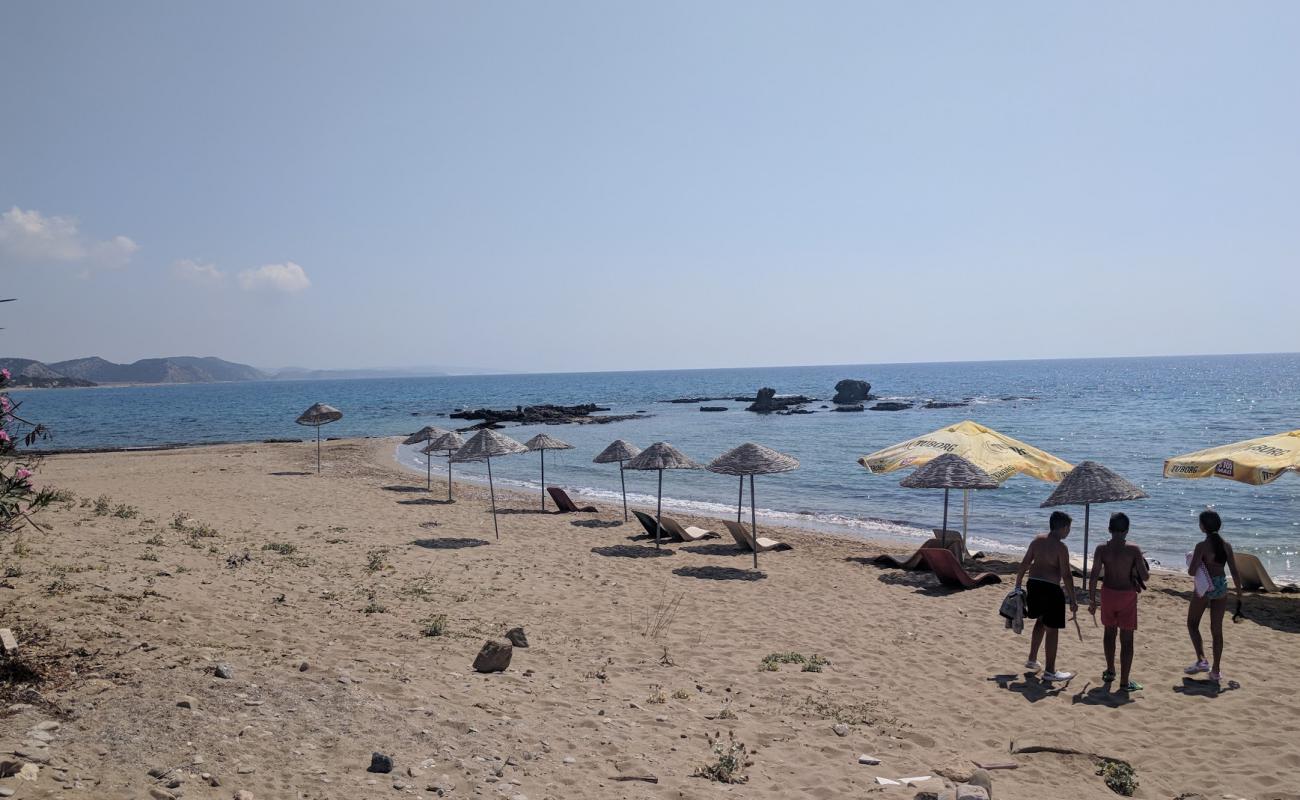 Kocareis beach'in fotoğrafı açık bej kum yüzey ile