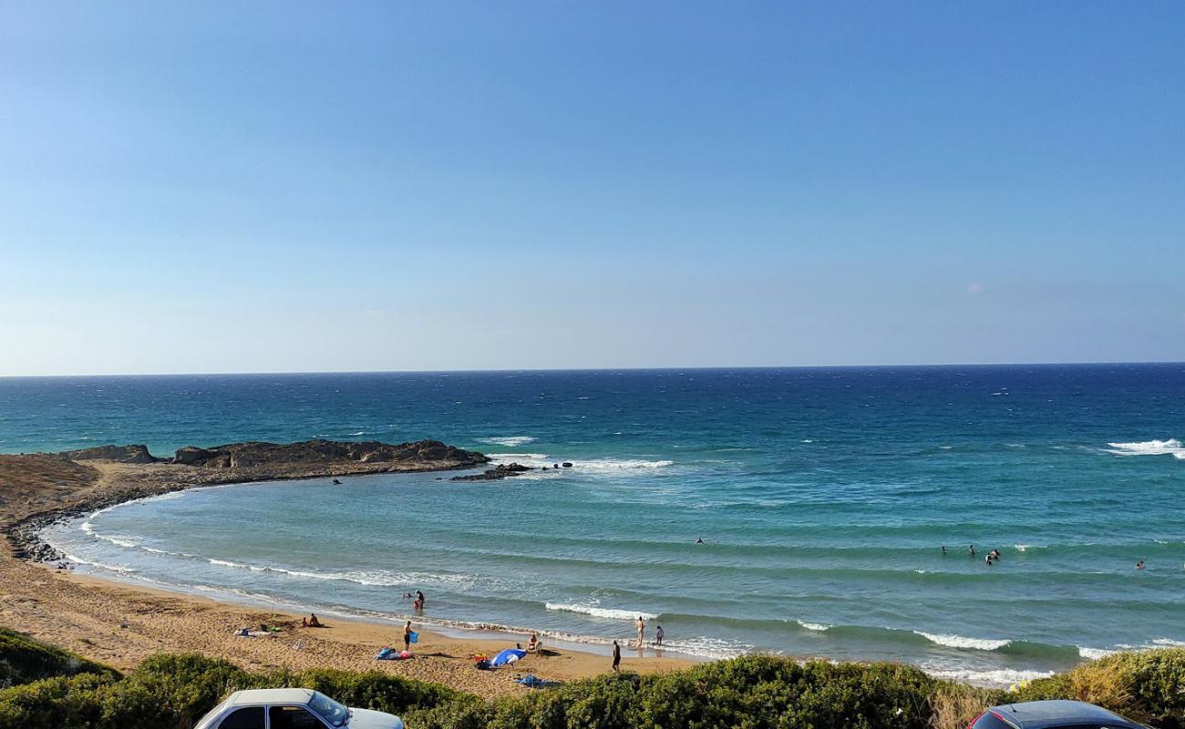 Alagadi Turtle beach'in fotoğrafı kahverengi kum yüzey ile