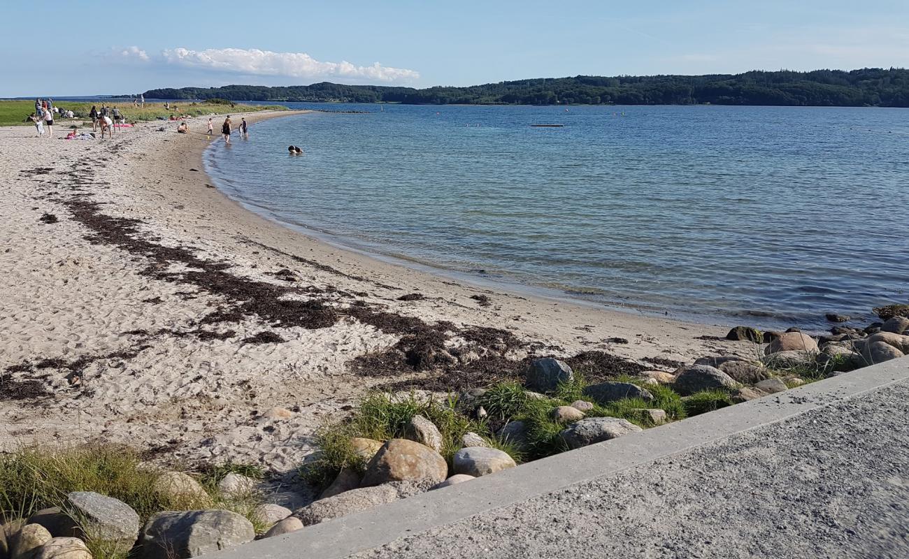 Tirsbak Beach'in fotoğrafı bej kum ve çakıl yüzey ile