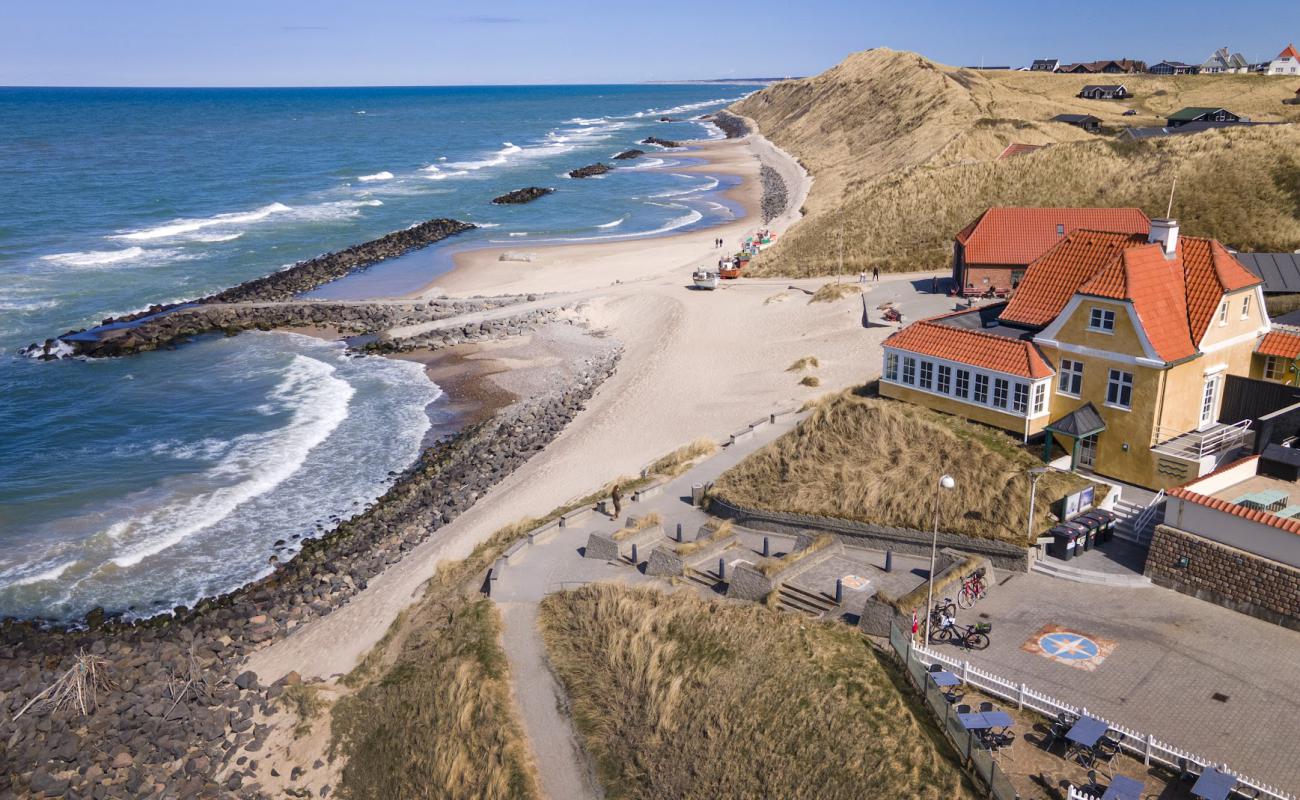 Lonstrup Klint Beach'in fotoğrafı açık bej kum yüzey ile