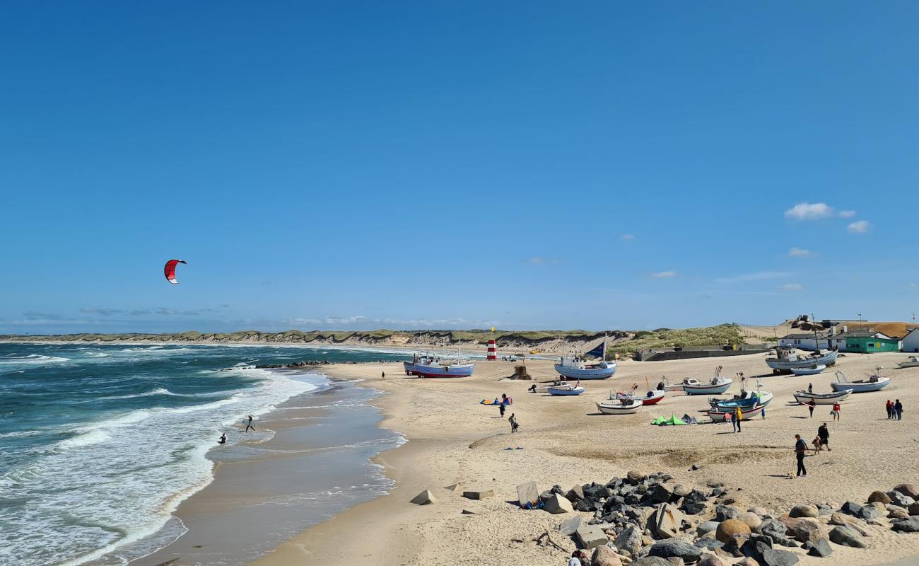 Vorupor Beach'in fotoğrafı açık bej kum yüzey ile