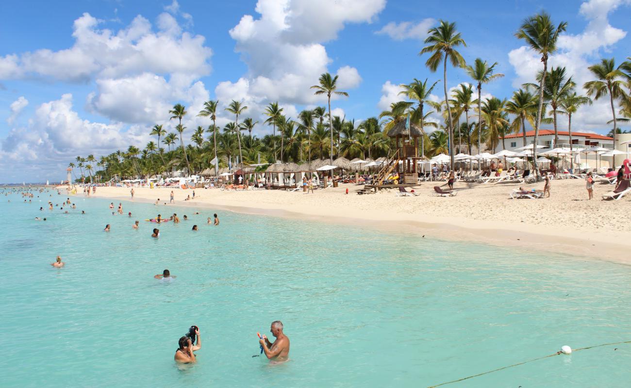 Dominicus Plajı'in fotoğrafı parlak ince kum yüzey ile