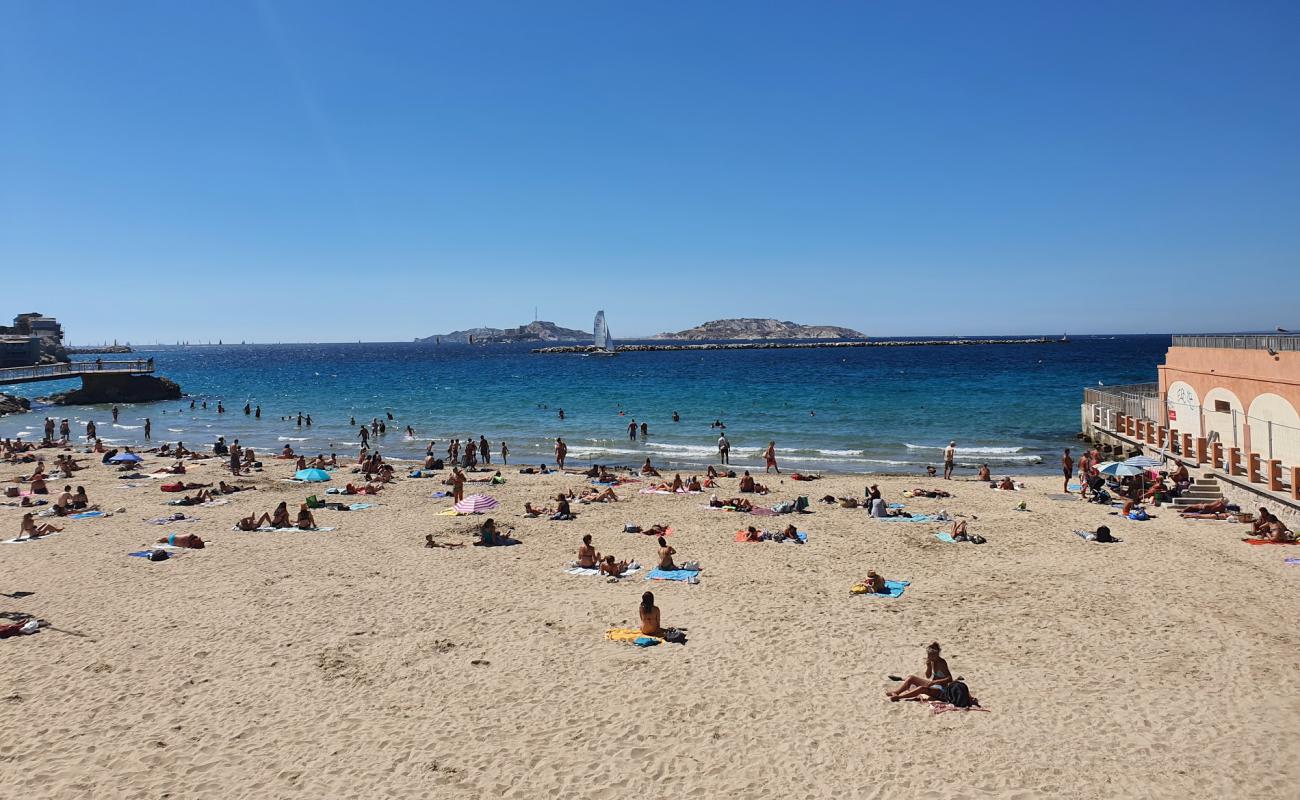 Plage des Catalans'in fotoğrafı açık bej kum yüzey ile