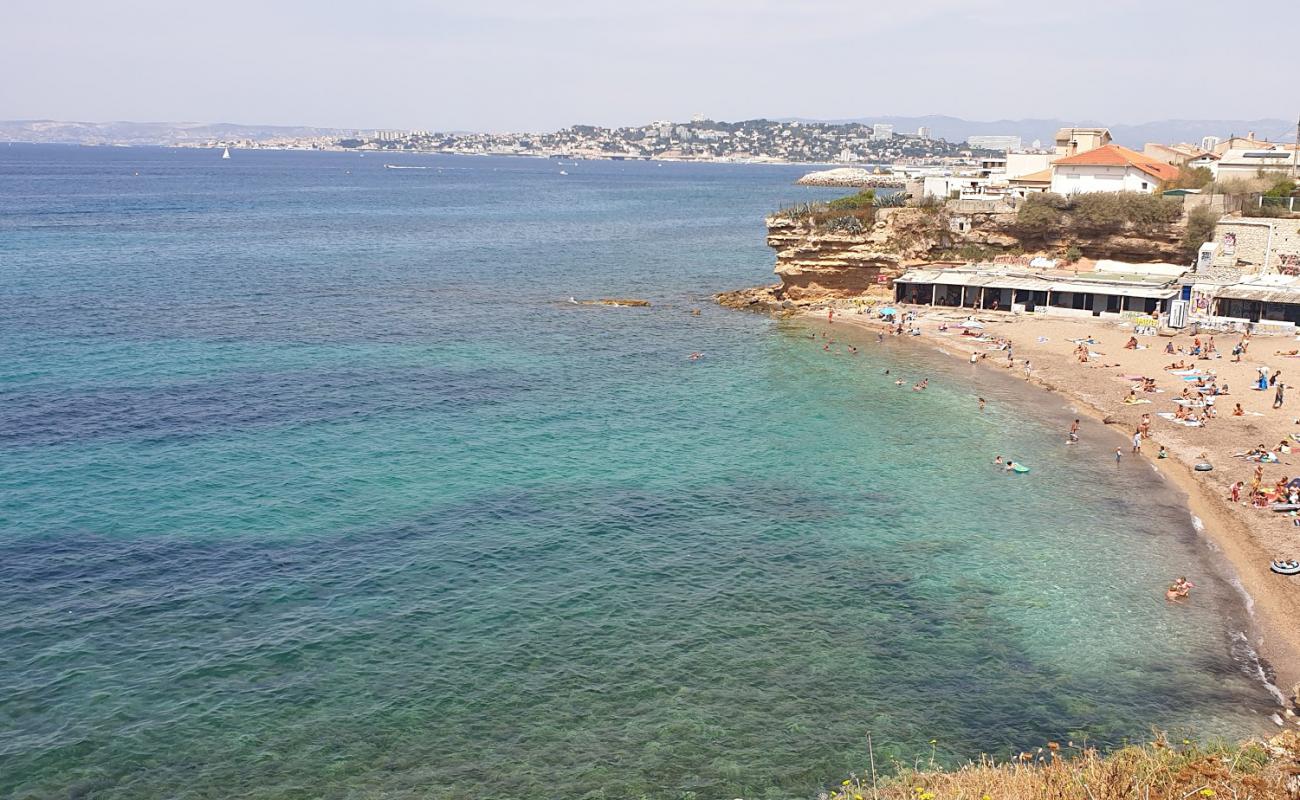 Anse des Sablettes II'in fotoğrafı bej kum ve çakıl yüzey ile