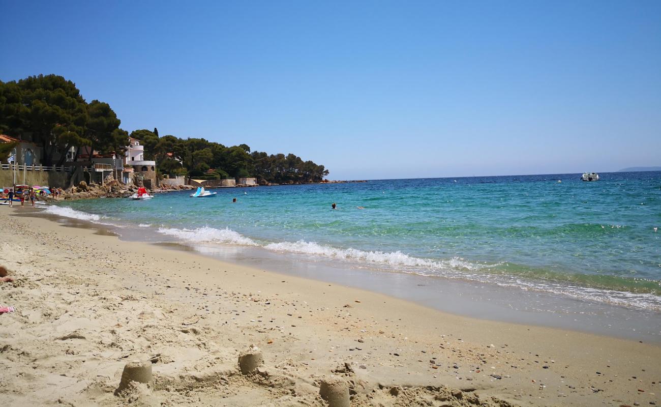 Aiguebelle beach'in fotoğrafı açık bej kum yüzey ile