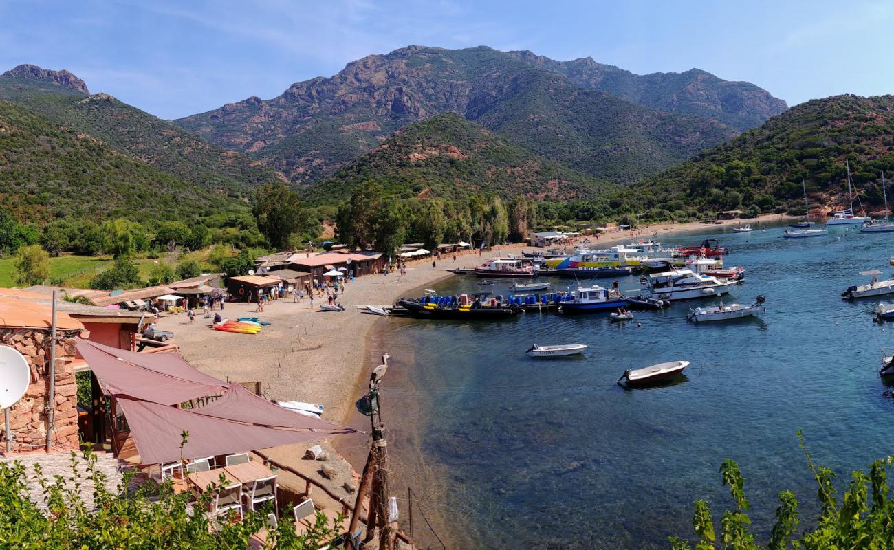 Girolata beach'in fotoğrafı çakıl ile kum yüzey ile