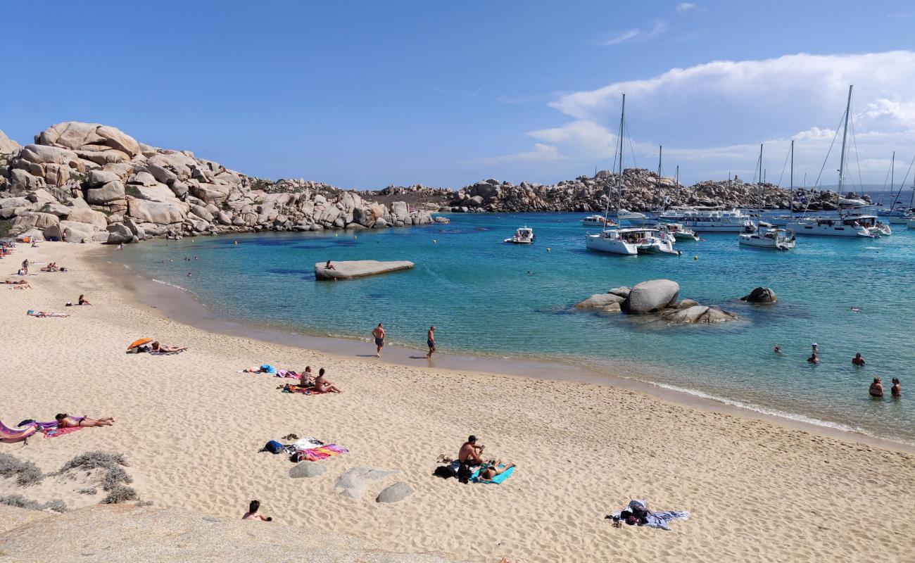 Cala Giunco Plajı'in fotoğrafı parlak ince kum yüzey ile