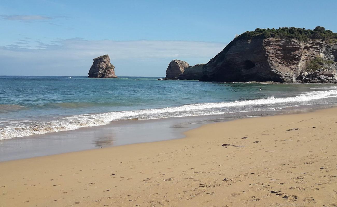Hendaye Plajı'in fotoğrafı açık bej kum yüzey ile