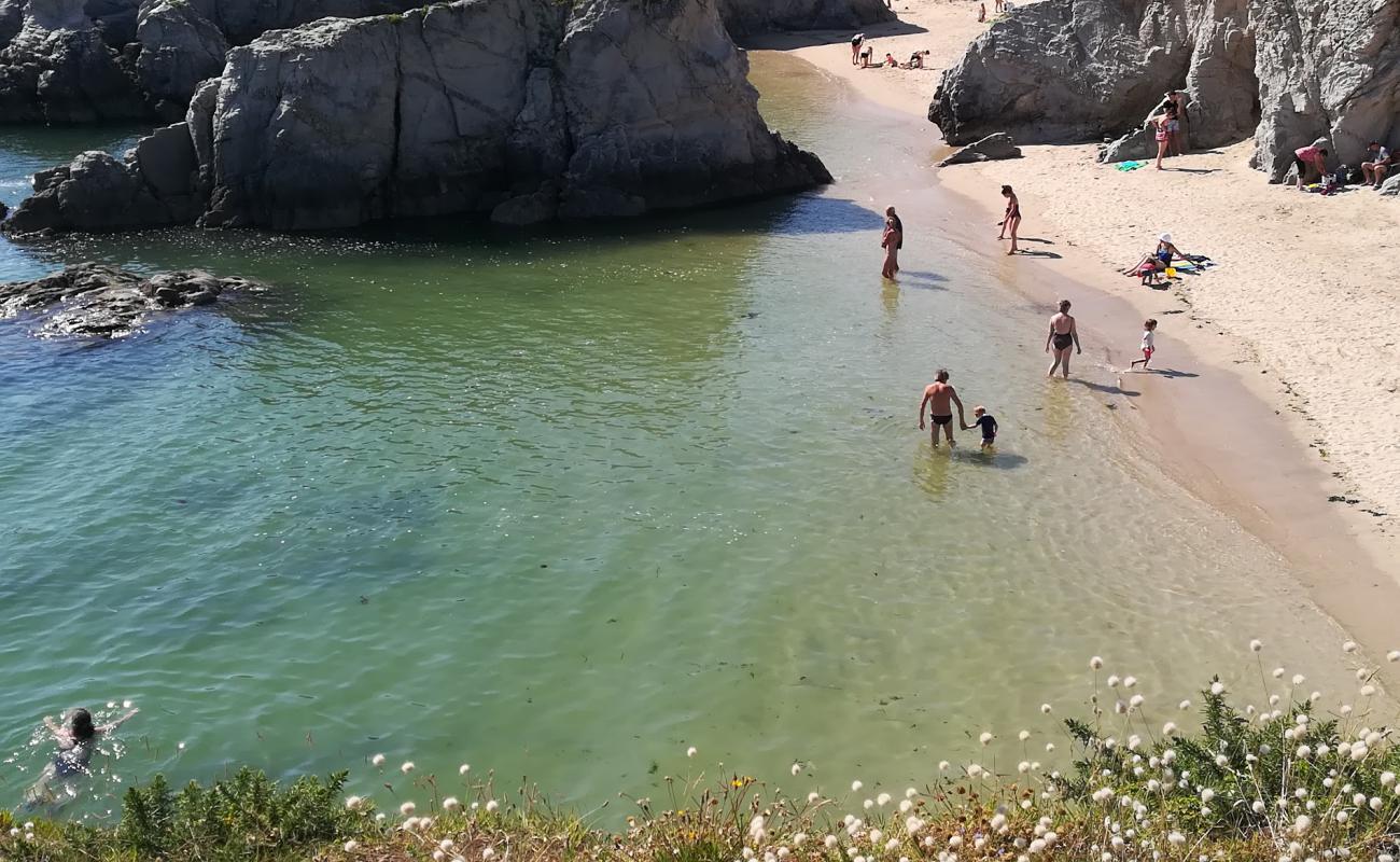 Baie Du Guec beach'in fotoğrafı beyaz ince kum yüzey ile