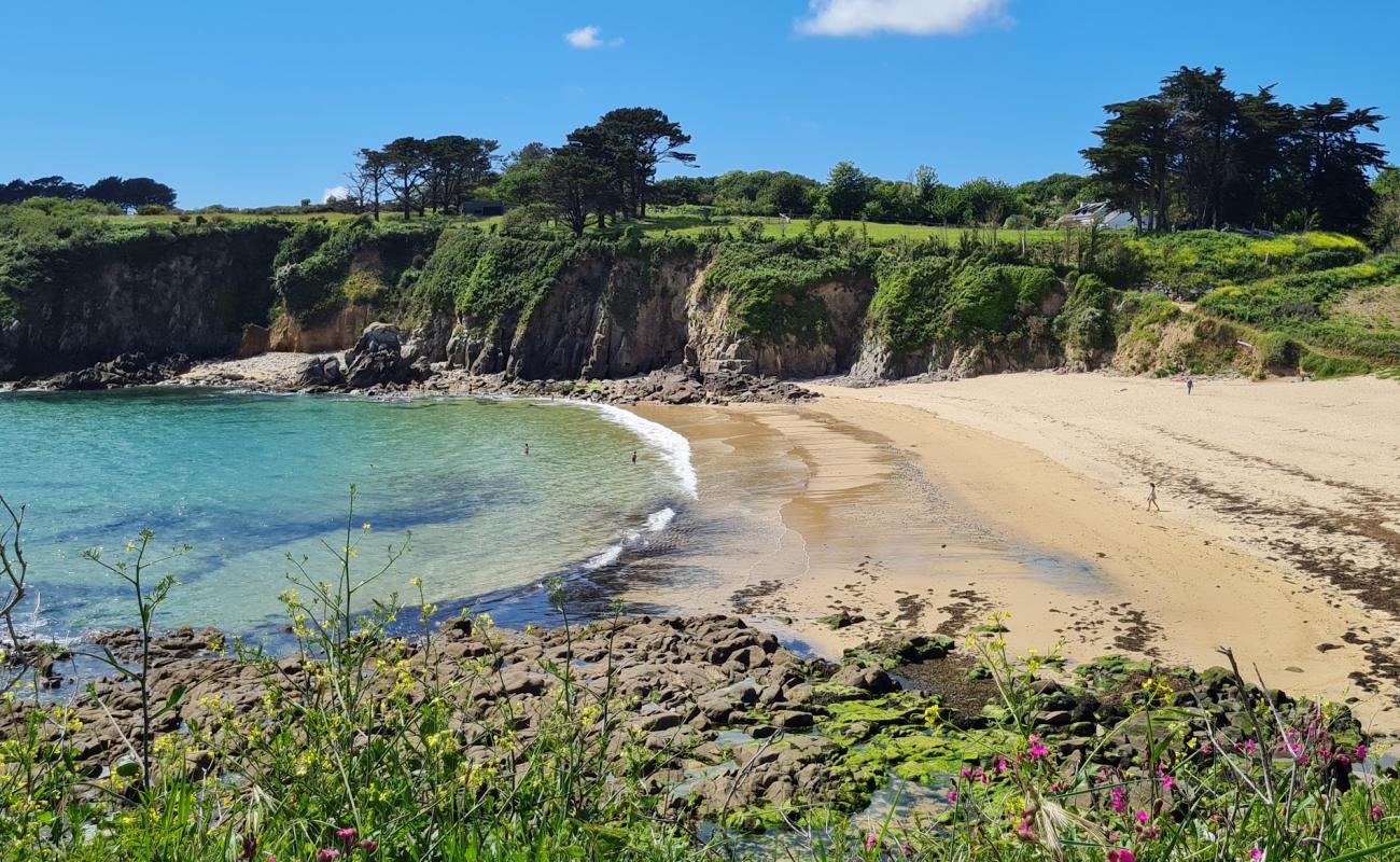 Plage de Porsmilin'in fotoğrafı parlak kum yüzey ile