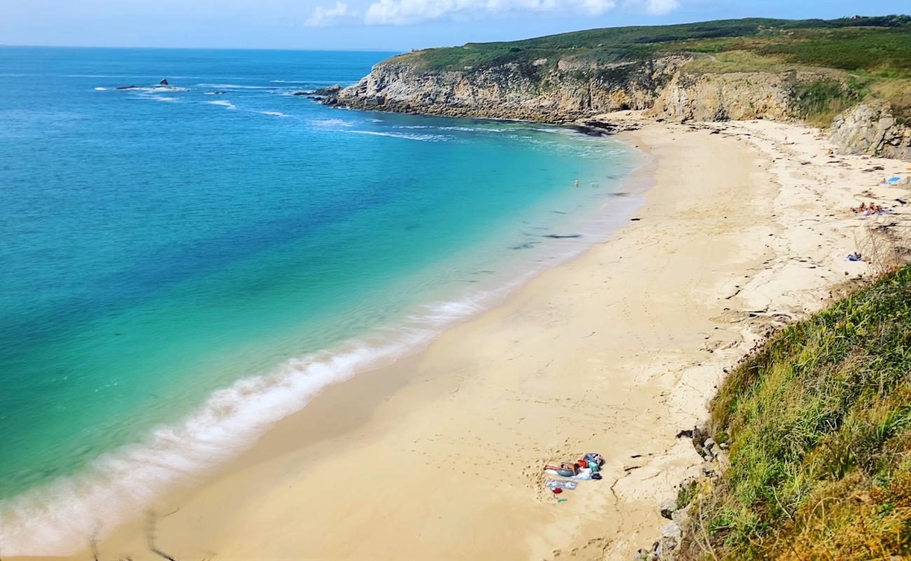 Plage de Corsen'in fotoğrafı açık bej kum yüzey ile