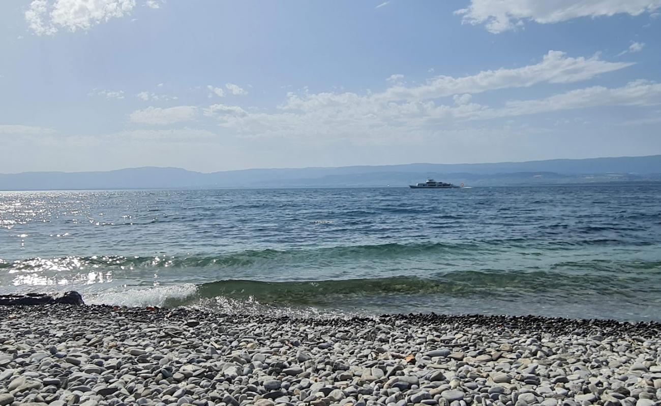 Plage naturiste de La Pinede'in fotoğrafı gri çakıl taşı yüzey ile