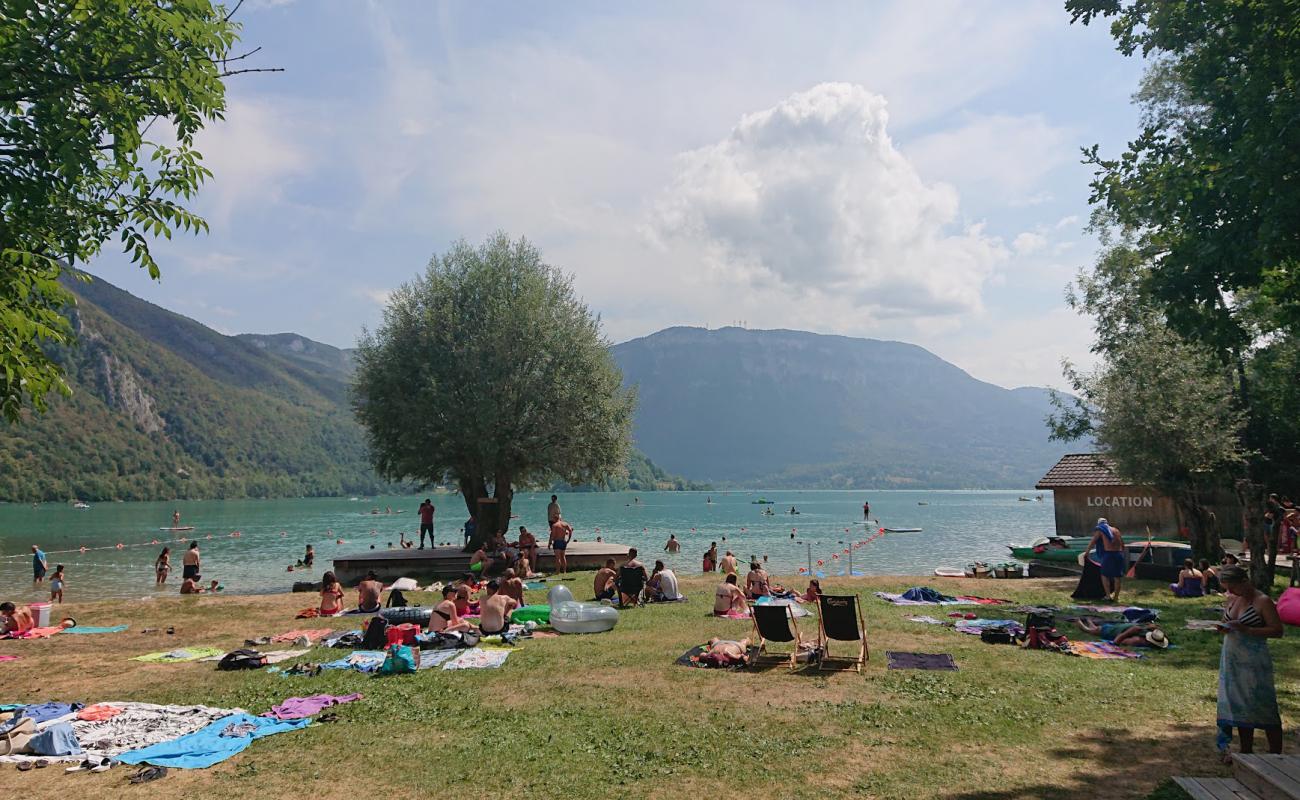 Plage La Crique Aiguebelette'in fotoğrafı çim yüzey ile