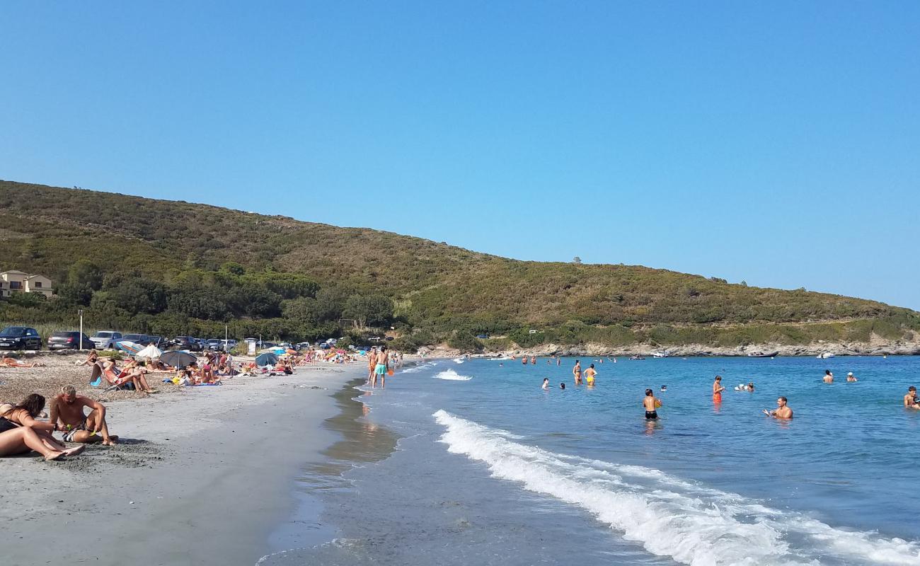 Plage de Misincu'in fotoğrafı gri ince çakıl taş yüzey ile