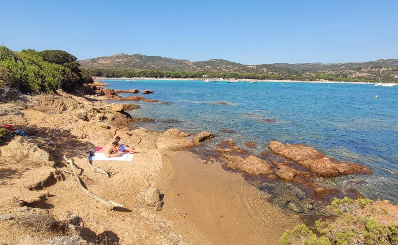 Plage Rouge de Rondinara'in fotoğrafı koyu i̇nce çakıl yüzey ile