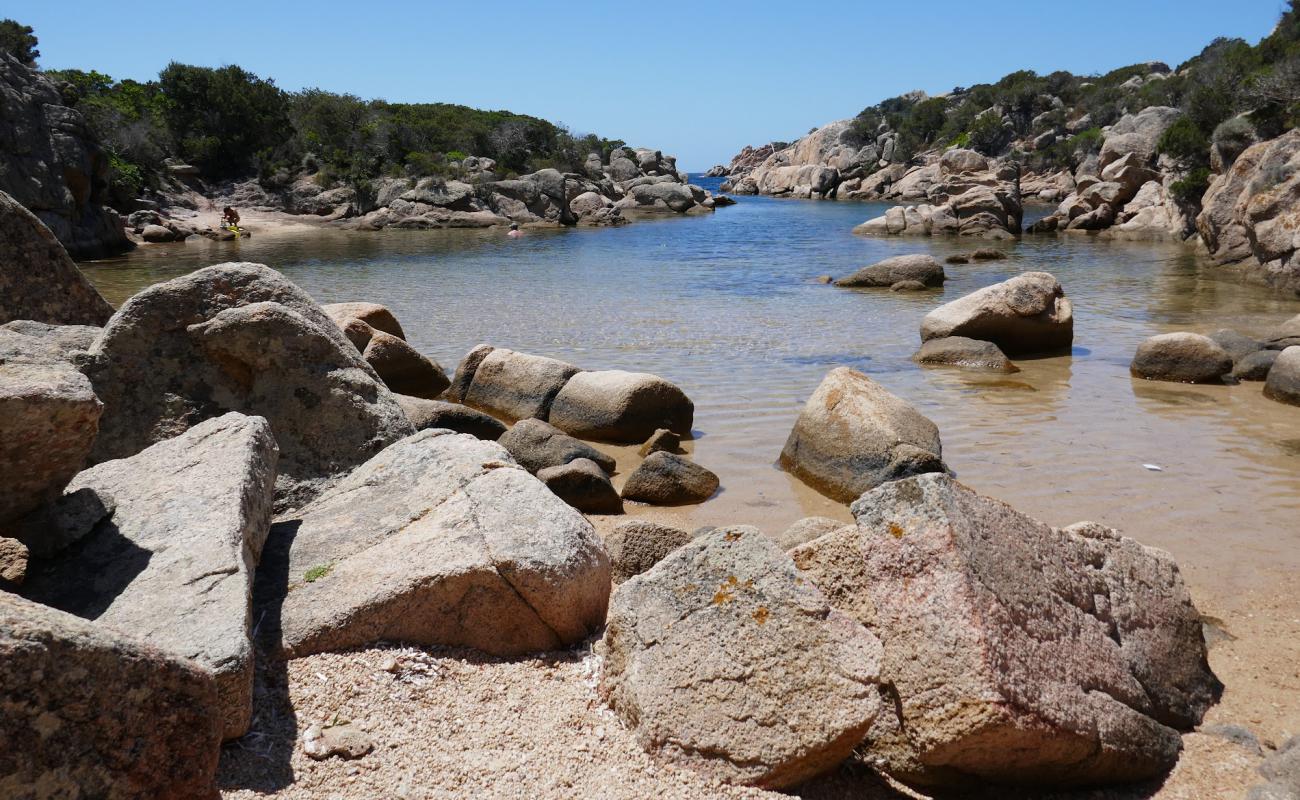 Cala Genovese'in fotoğrafı parlak kum yüzey ile