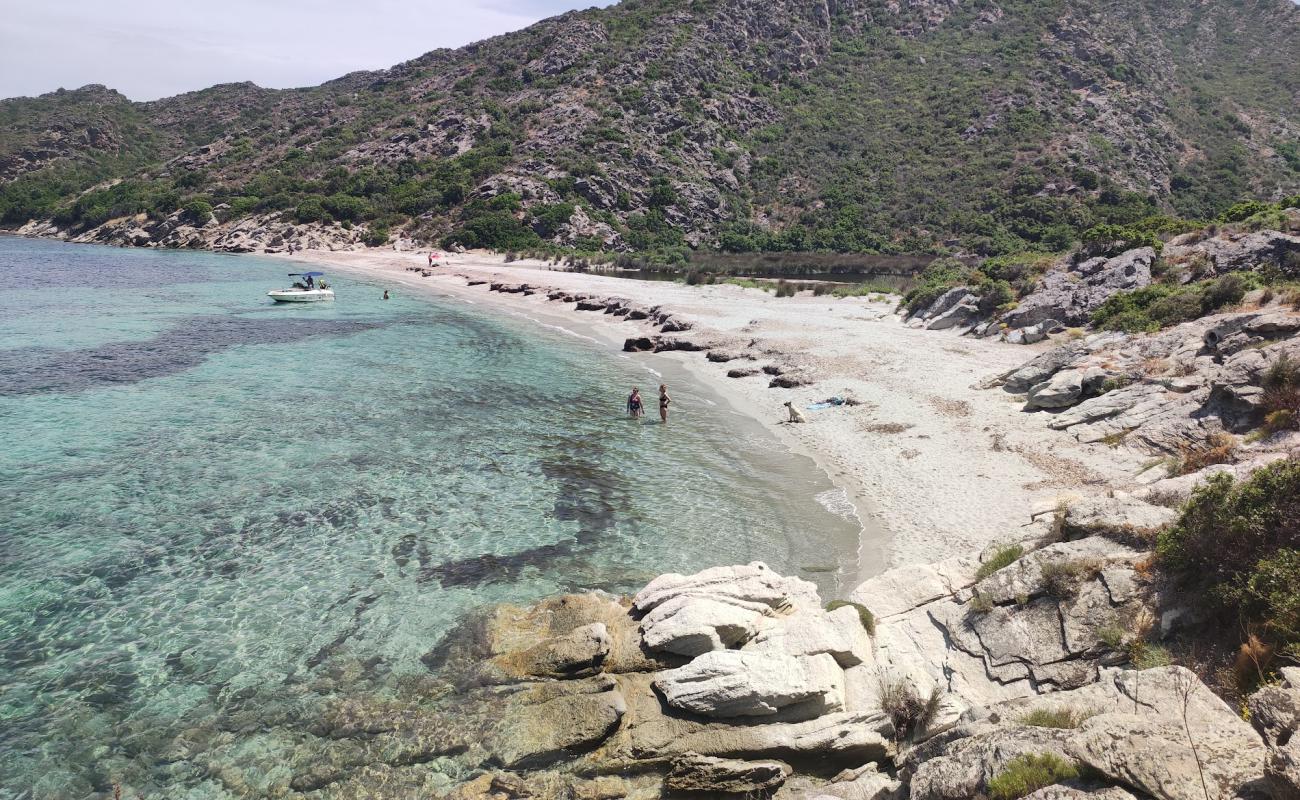 Plage de Fiume Bughju'in fotoğrafı parlak kum yüzey ile