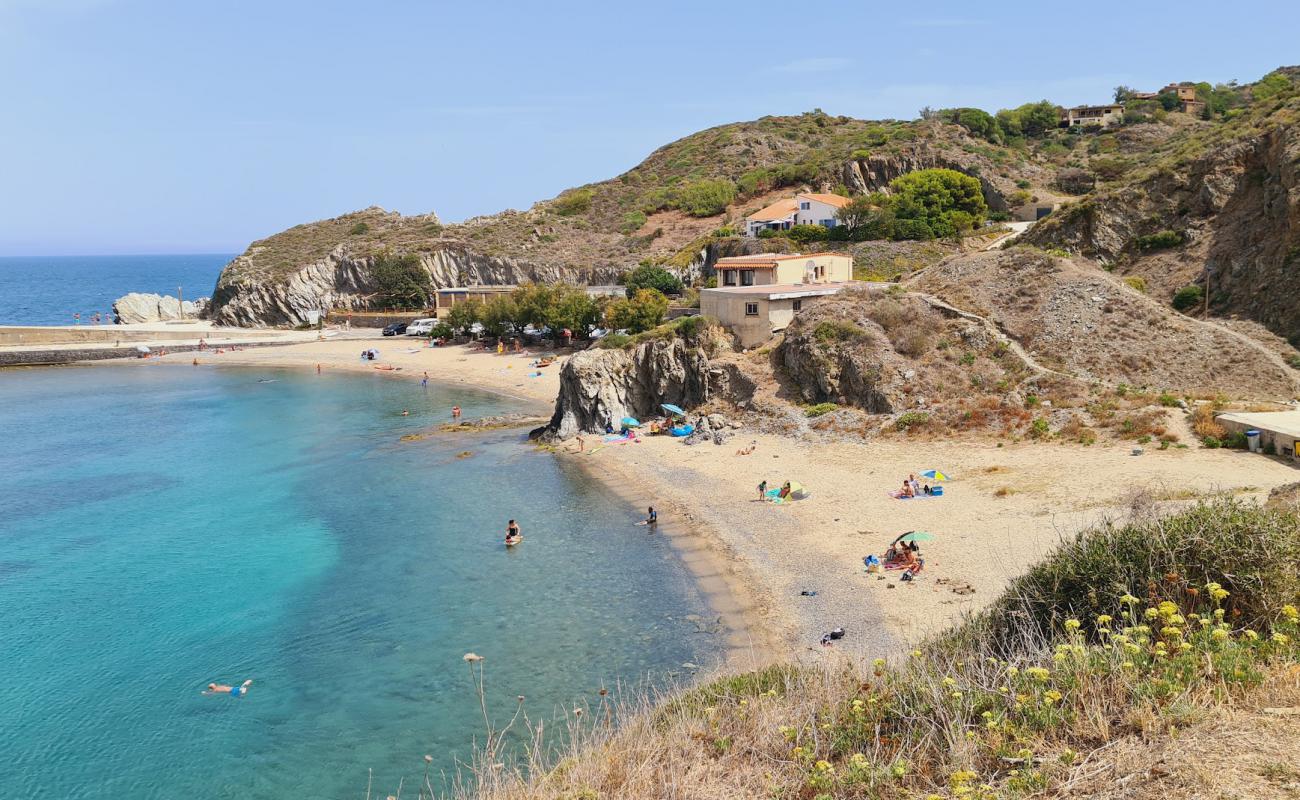 Plage de l'anse de l'Espeluga'in fotoğrafı gri kum yüzey ile