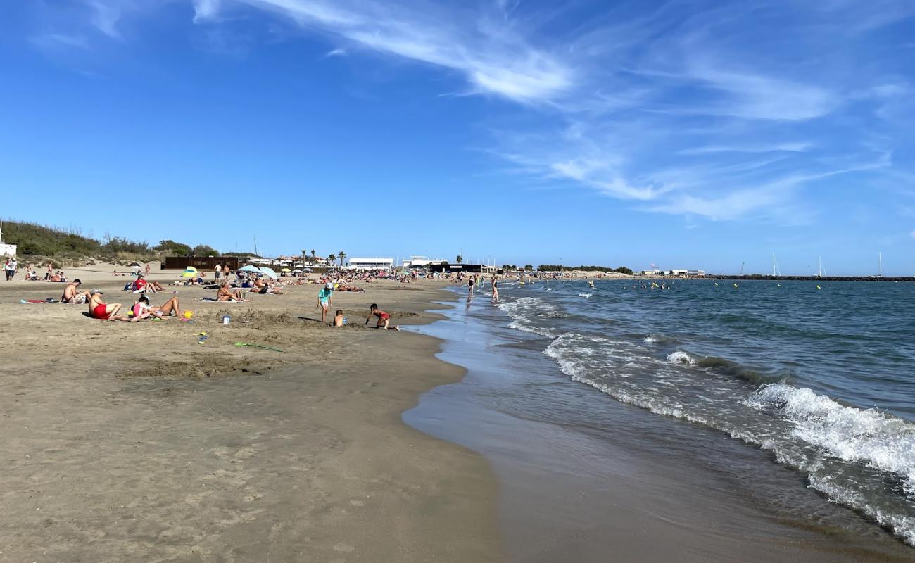 Plage de Rochelongue'in fotoğrafı açık bej kum yüzey ile
