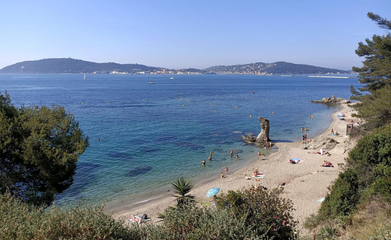 Plage de la Mitre'in fotoğrafı gri ince çakıl taş yüzey ile