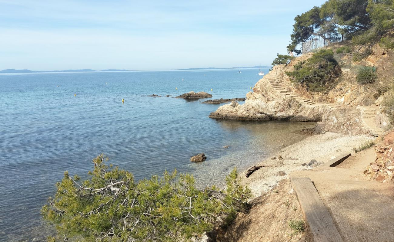 Plage Crique du Pellegrin'in fotoğrafı küçük gri çakıllar yüzey ile