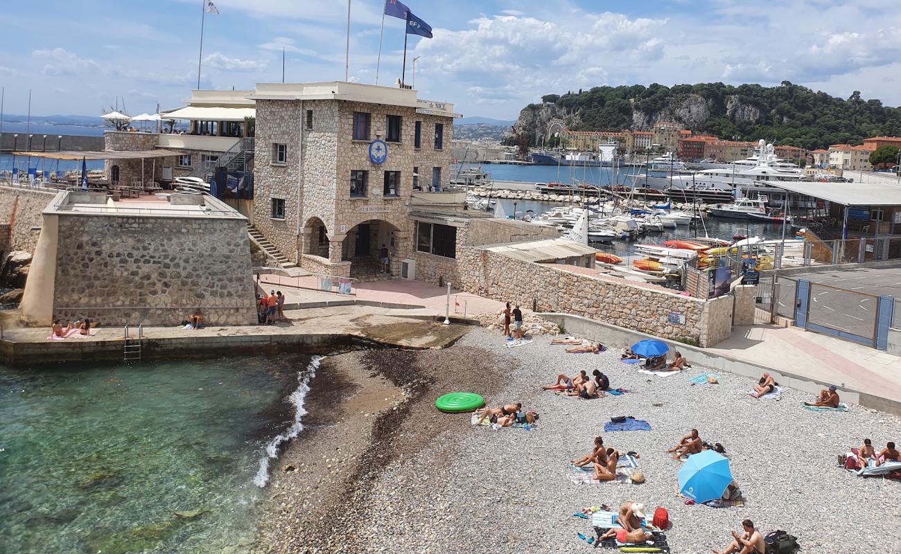 Plage des Bains Militaires'in fotoğrafı gri çakıl taşı yüzey ile