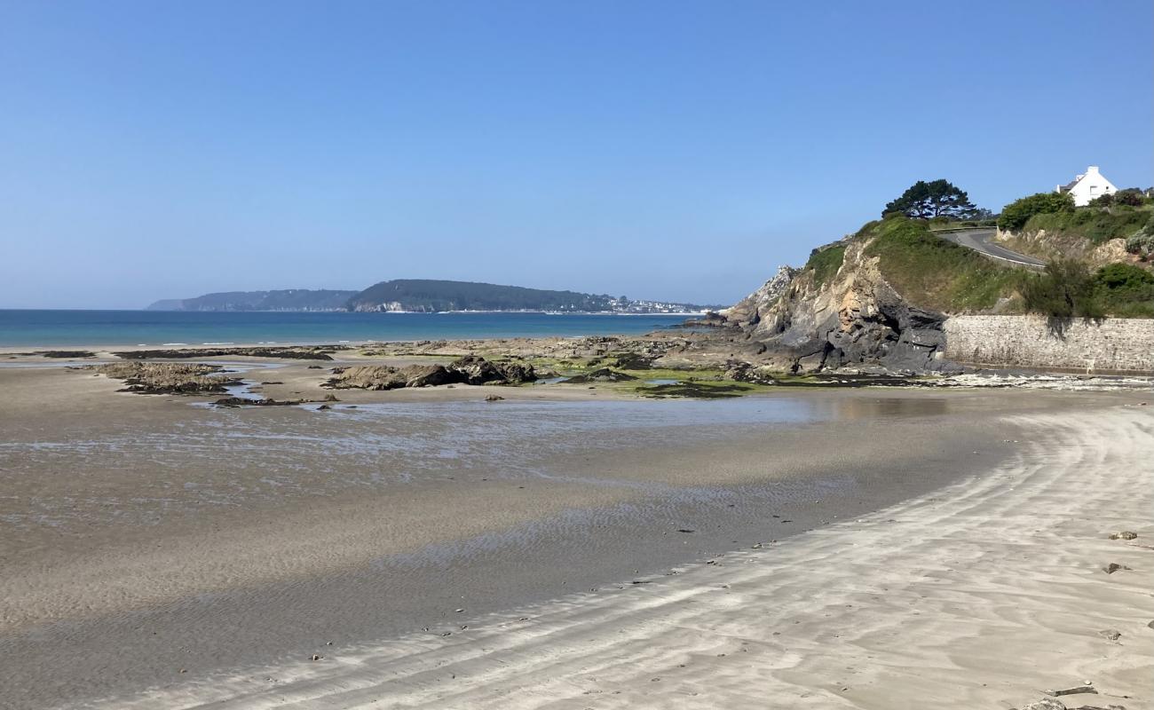 Plage de Postolonnec'in fotoğrafı açık bej kum yüzey ile