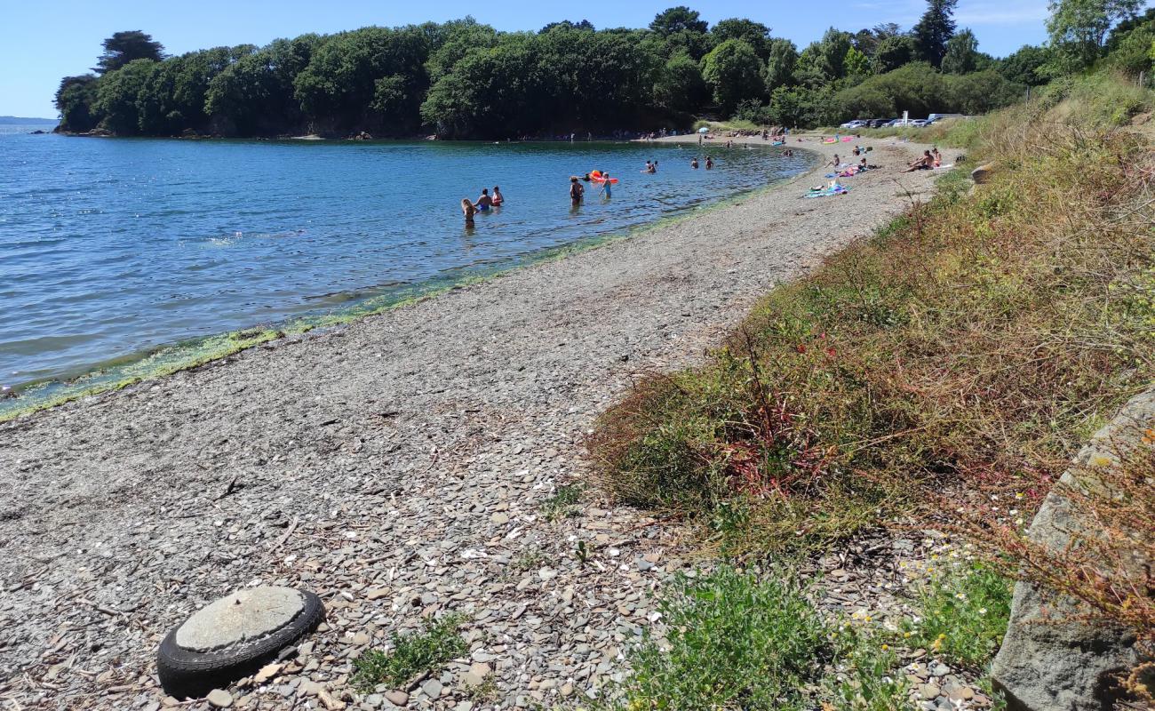 Plage de Porzisquin'in fotoğrafı taşlı kum yüzey ile
