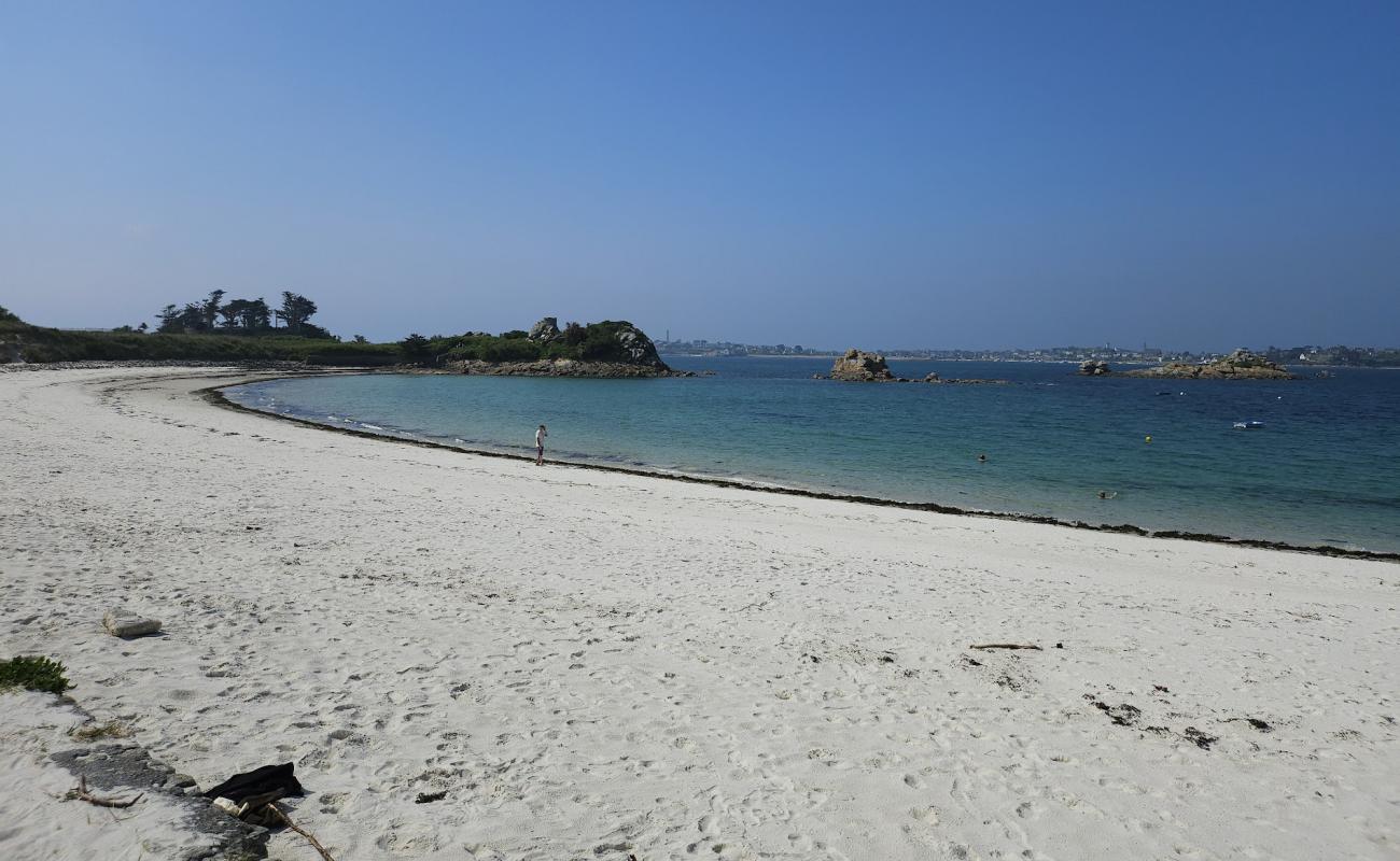 Plage de Perharidy'in fotoğrafı açık bej kum yüzey ile