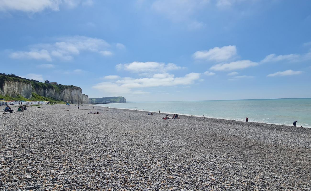 Plage de Mesnil Val'in fotoğrafı gri çakıl taşı yüzey ile