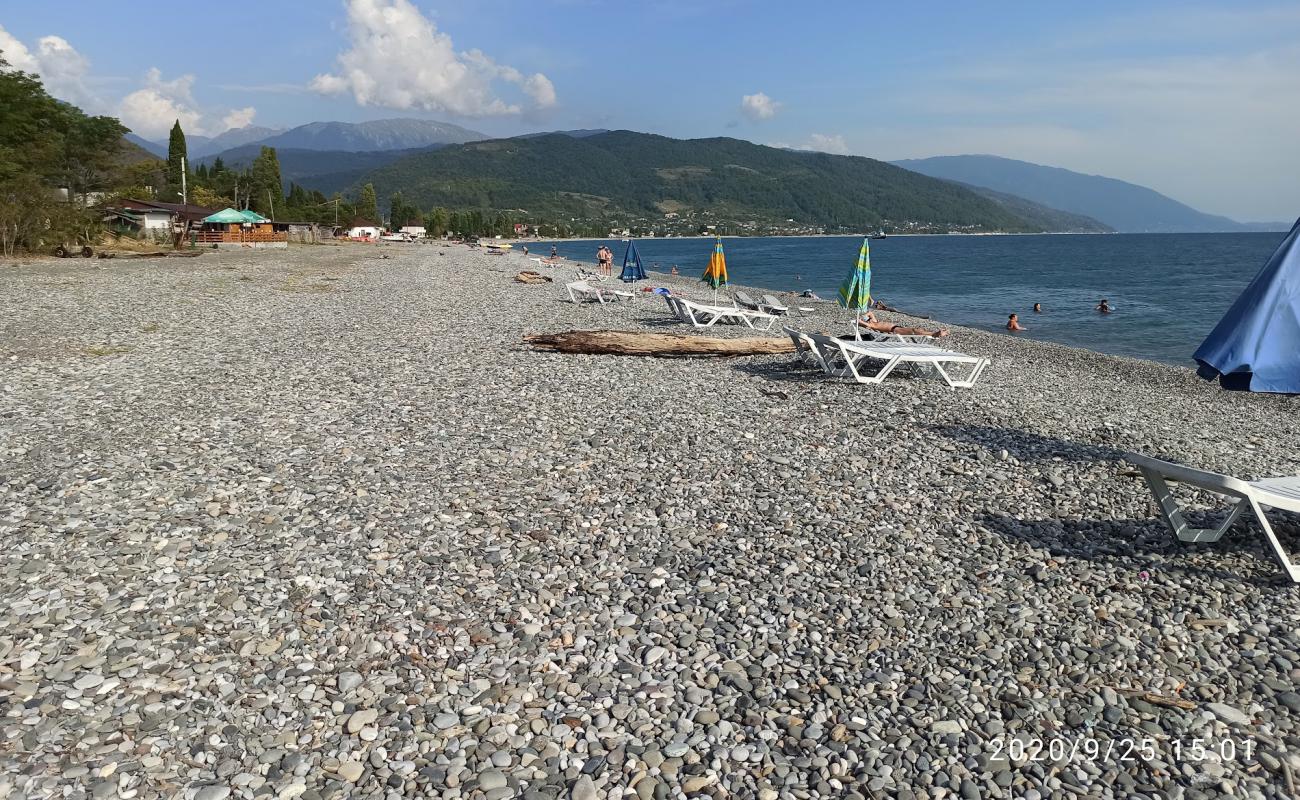 Tsandripsh beach'in fotoğrafı hafif çakıl yüzey ile